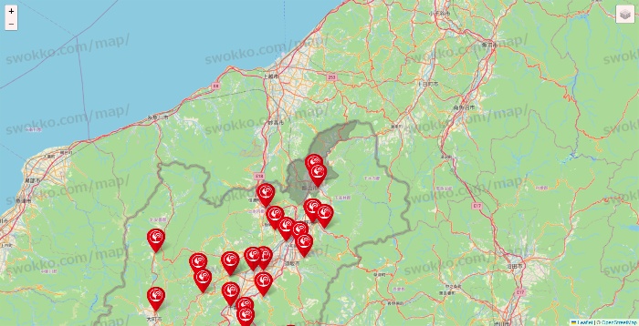 長野県のコメリの店舗地図