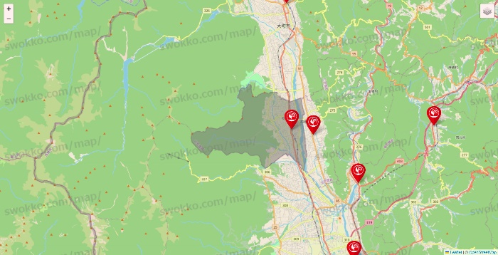 長野県のコメリの店舗地図