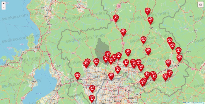 岐阜県のコメリの店舗地図