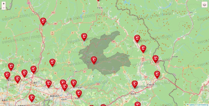 岐阜県のコメリの店舗地図