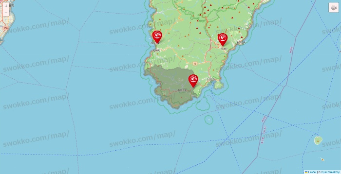 静岡県のコメリの店舗地図