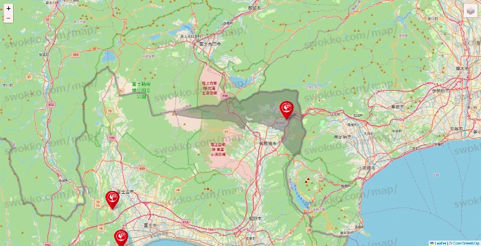 静岡県のコメリの店舗地図