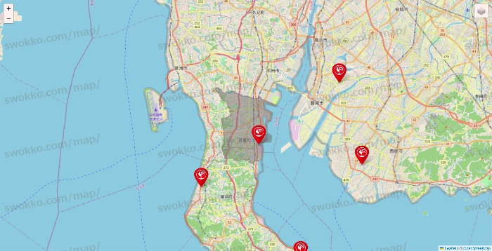 愛知県のコメリの店舗地図