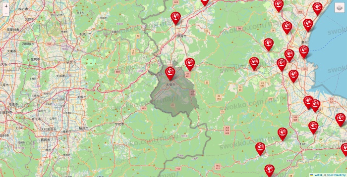 三重県のコメリの店舗地図