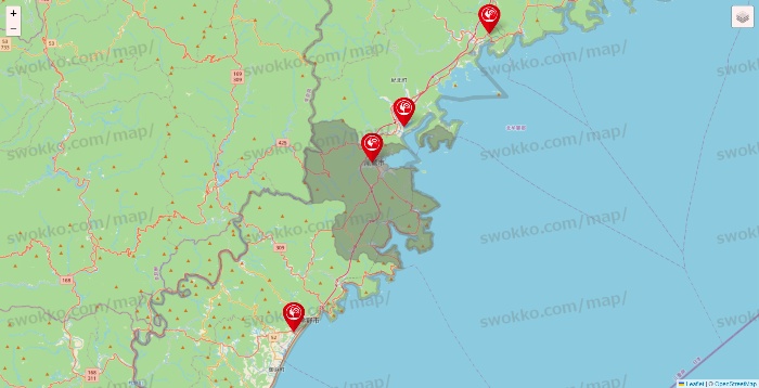 三重県のコメリの店舗地図