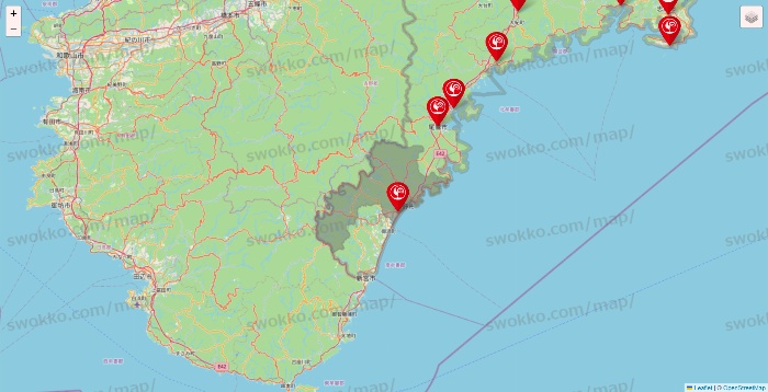 三重県のコメリの店舗地図