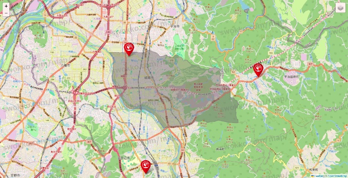 京都府のコメリの店舗地図