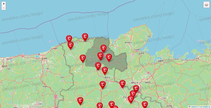 兵庫県のコメリの店舗地図