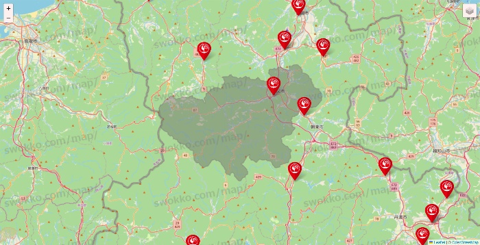 兵庫県のコメリの店舗地図