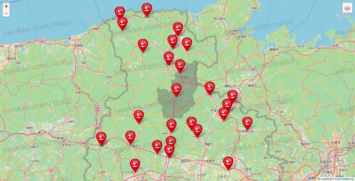兵庫県のコメリの店舗地図
