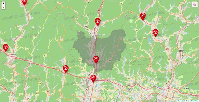 兵庫県のコメリの店舗地図