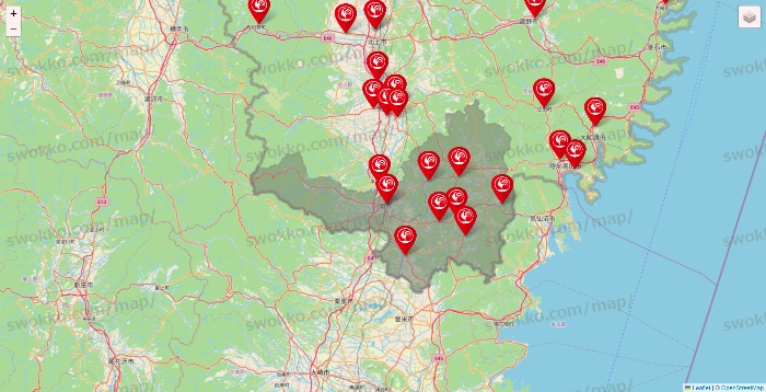 岩手県のコメリの店舗地図