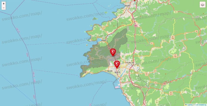 和歌山県のコメリの店舗地図