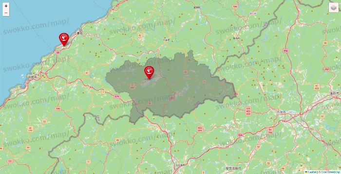 島根県のコメリの店舗地図