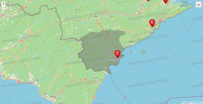 徳島県のコメリの店舗地図
