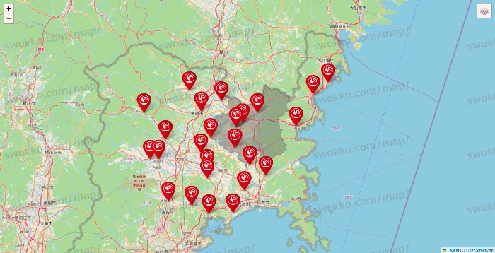宮城県のコメリの店舗地図