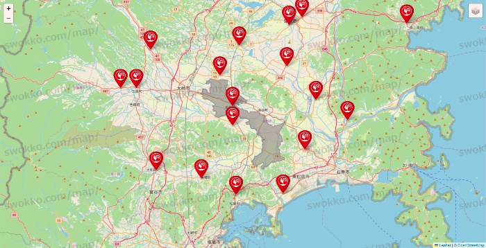 宮城県のコメリの店舗地図