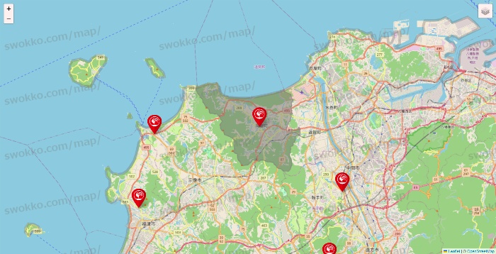 福岡県のコメリの店舗地図