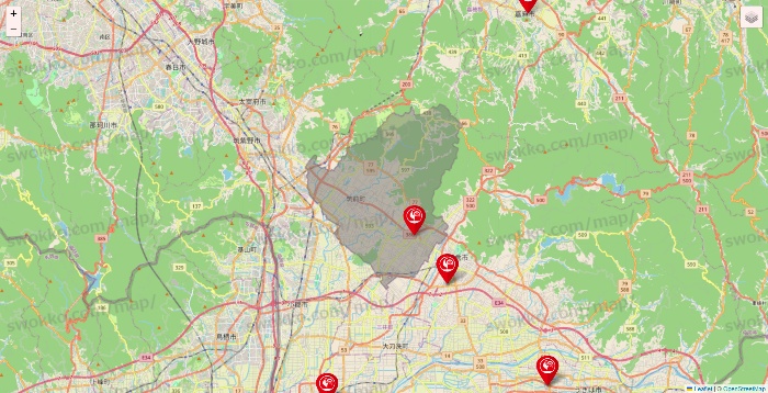 福岡県のコメリの店舗地図
