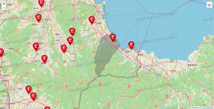 福岡県のコメリの店舗地図