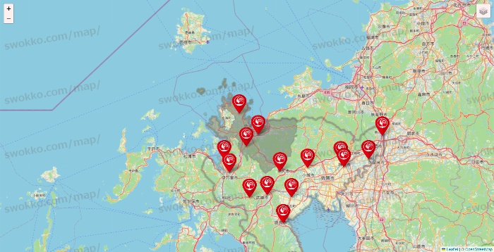 佐賀県のコメリの店舗地図