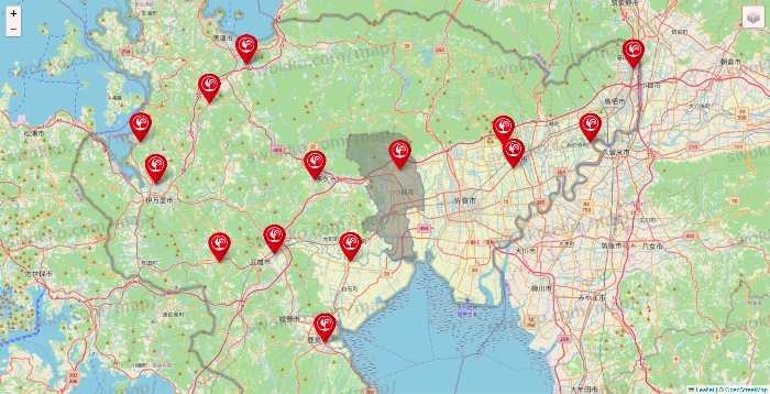 佐賀県のコメリの店舗地図