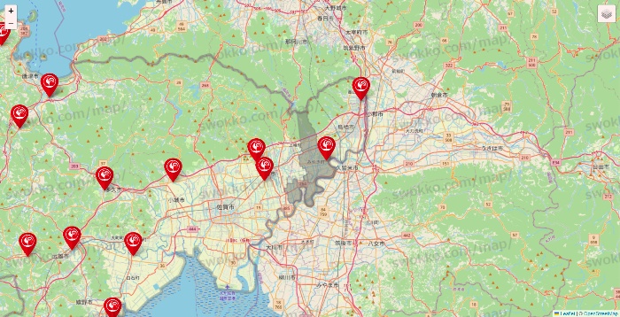 佐賀県のコメリの店舗地図