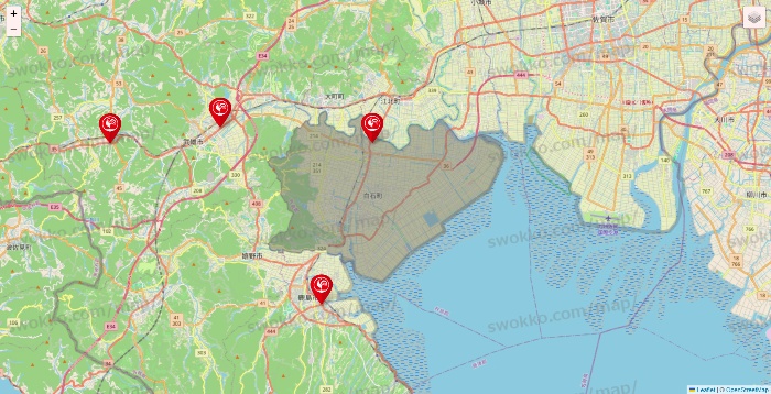 佐賀県のコメリの店舗地図