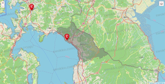 長崎県のコメリの店舗地図