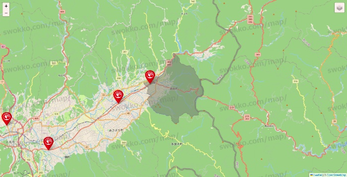 熊本県のコメリの店舗地図
