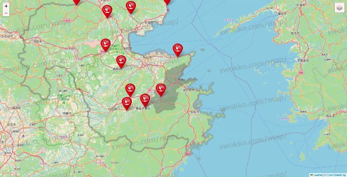 大分県のコメリの店舗地図