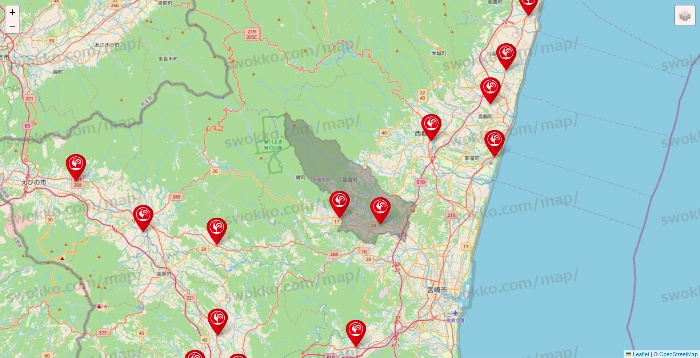 宮崎県のコメリの店舗地図