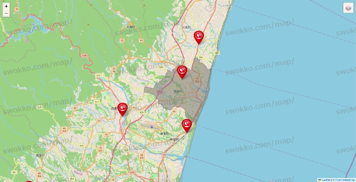 宮崎県のコメリの店舗地図