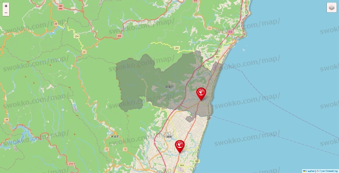 宮崎県のコメリの店舗地図