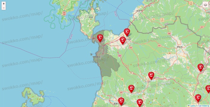 鹿児島県のコメリの店舗地図