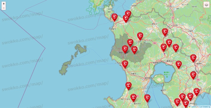 鹿児島県のコメリの店舗地図