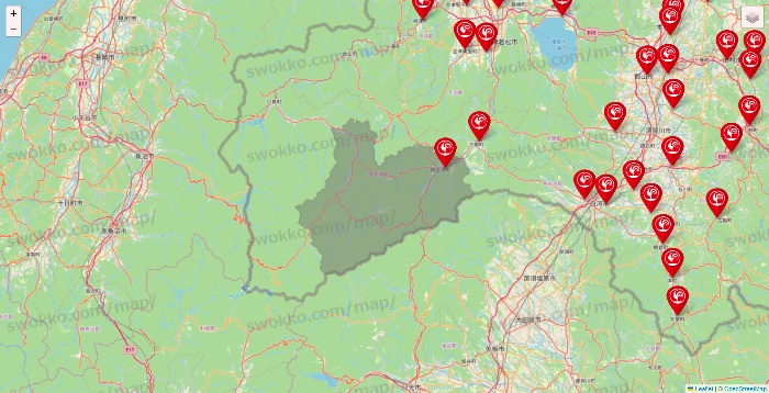 福島県のコメリの店舗地図