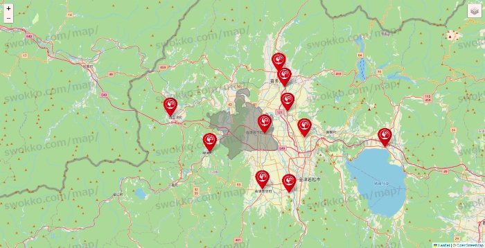 福島県のコメリの店舗地図