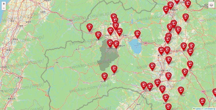 福島県のコメリの店舗地図