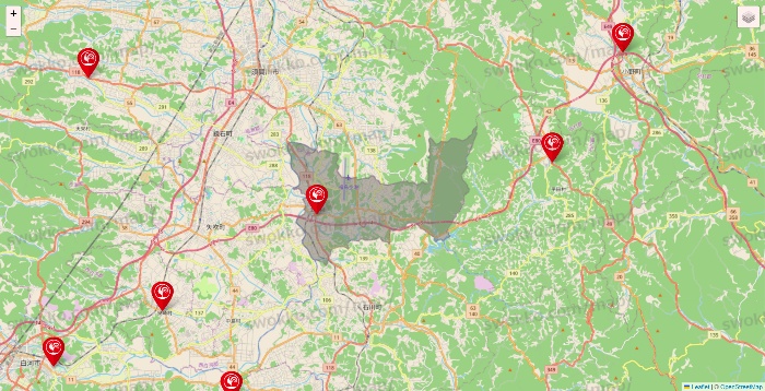 福島県のコメリの店舗地図