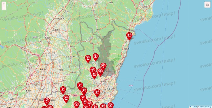 茨城県のコメリの店舗地図