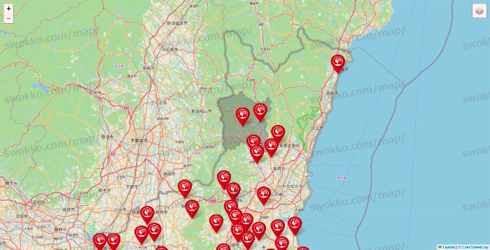 茨城県のコメリの店舗地図