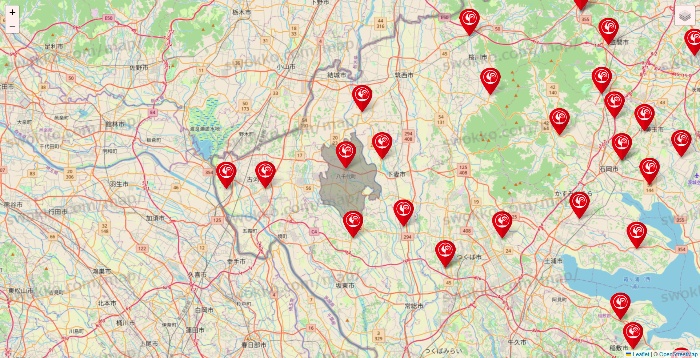 茨城県のコメリの店舗地図