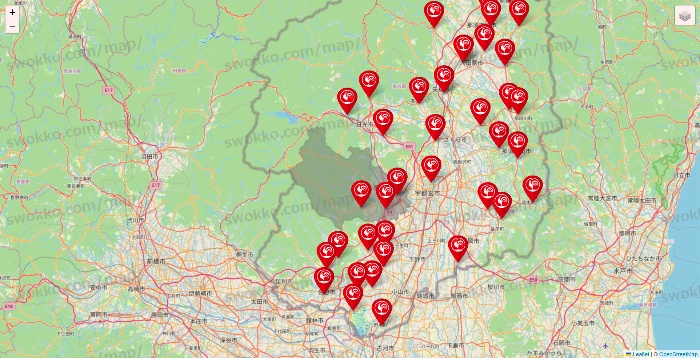 栃木県のコメリの店舗地図