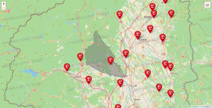栃木県のコメリの店舗地図
