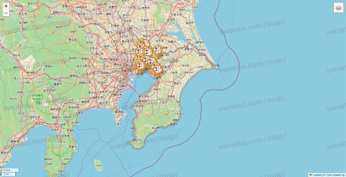 千葉県の串カツ田中の店舗地図