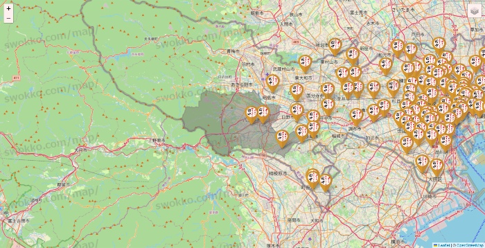 東京都の串カツ田中の店舗地図