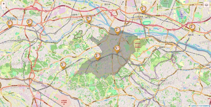 東京都の串カツ田中の店舗地図