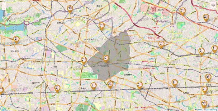 東京都の串カツ田中の店舗地図
