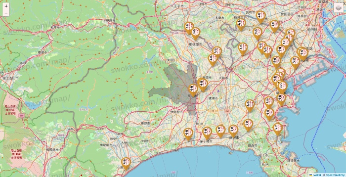 神奈川県の串カツ田中の店舗地図